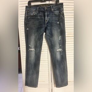 American Eagle Outfitters Men's Distressed Jeans 33 x 30 Skinny 360 Extreme Flex